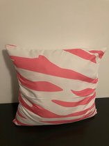 Kussenhoes Pink-White - Roze-Wit - Sierkussen - 45x45 cm