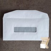 Giro Envelop met venster midden (109 x 224 mm) - 80 grams gegomd - 500 stuks