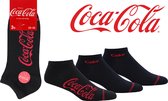 COCA COLA SOKKEN - Coke sneakers - 43/46 - zwart (rood logo) - 6 paar