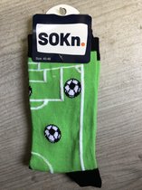 SOKn. trendy sokken "VOETBAL" 40-46  (Ook leuk om kado te geven !)