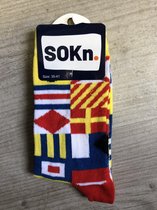 SOKn. trendy sokken "NAUTIC" 35-41  (Ook leuk om kado te geven !)
