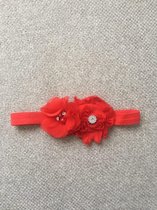 Haarband Meisje - Hoofdband voor Meisjes - Meisjes Haaraccessoires - Kind - Haarband Bloem - Rood