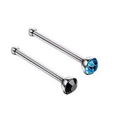 Set- Neus piercing-neusknopjes- wit-blauw- 2 mm-nose stud-Charme Bijoux