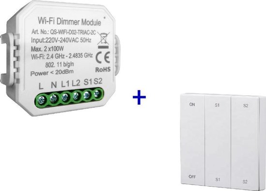 Doelwit Draad Dosering Smart Home combi - Dubbele LED dimmer met RF bediening | bol.com