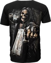 Hitman Skeleton Twee Badass Guns T-Shirt Zwart / Grijs