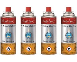 Bright Spark - 4x Universele Gasbus (A4) voor camping kooktoestel, koksbrander, etc. - Voordeelverpakking