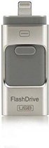 Parya - 3-in-1 Flashdrive - 32 GB - voor iPhone Android en PC of Mac - Zilver