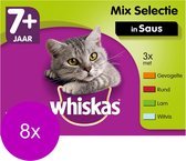 Whiskas 7+ Mix In Saus - Kattenvoer - 8 x 12x100 g