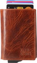 FourRoses cardprotector-pasjeshouder-Valenta RFID pasjes houder-Leder Hunter bruin
