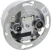 Q-Link contactdoos – radio – tv – inbouw – element – Kabel Keur – wit