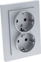 Q-Link S–Line contactdoos – 2–voudig – randaarde – aluminium