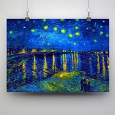 Poster Sterren boven de Rhone - Vincent van Gogh - 70x50cm