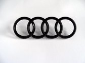 AUDI logo zwart grill | Hoogglans zwarte ringen | Voorzijde |  Geschikt voor AUDI A1 - A3 - A4 - A5 - A7 | Auto accessoires