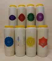 chakra kaarsen mix 8 stuks