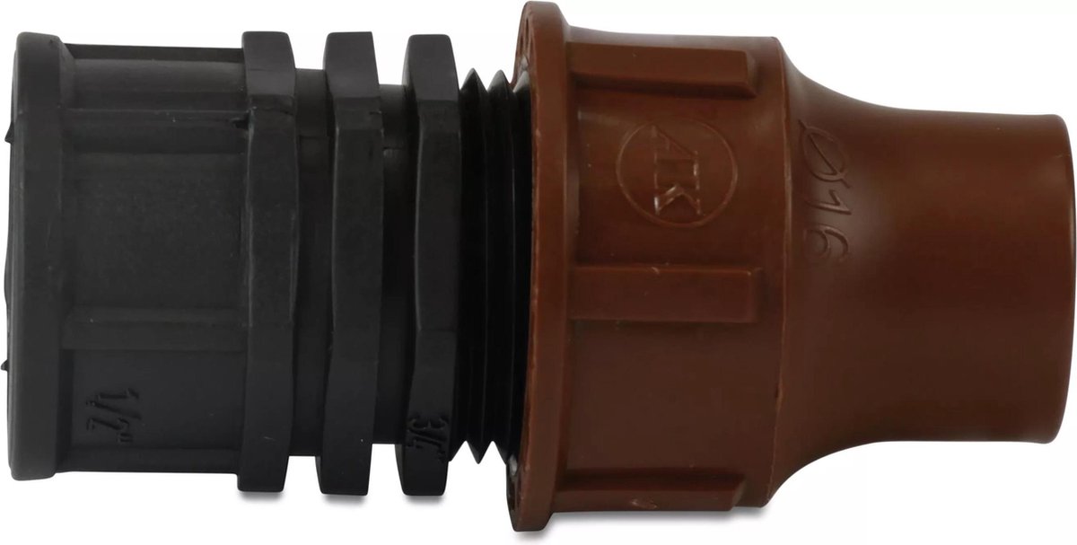 Rain Bird overgangsstuk PP 16 mm x 3/4 lock x binnendraad bruin type BF-62-75 lock