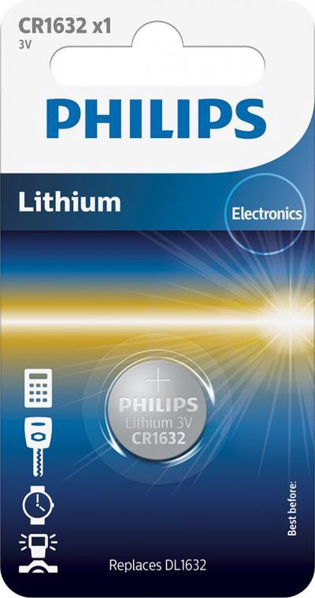 Philips Lithium CR1632 blister 1