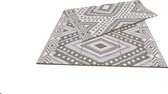 plastic vloerkleed-buitenkleed 180x280 cm grijs ruit