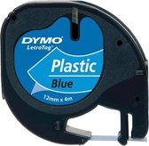 DYMO LetraTAG - Plastic tape - Black on Blue - 12mm x 4m