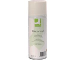 Q-CONNECT Quick Mount spray, niet permanent, spuitbus van 400 ml