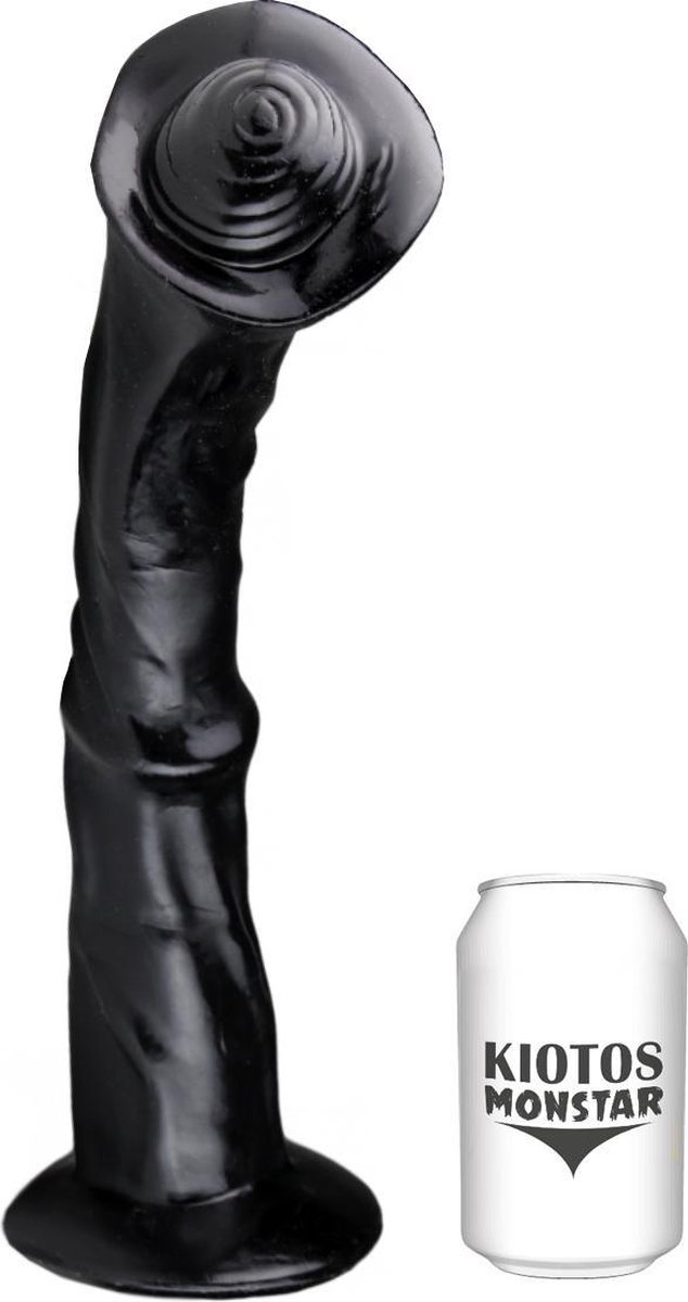 Kiotos Monstar - Zebrastorm - Dildo - 35 x 8,2 cm - Zwart