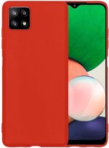 Samsung A22 Hoesje Case Siliconen 5G Versie - Samsung Galaxy A22 Case - Samsung A22 Hoes Siliconen - Rood