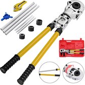 Tangensets-16-32mm Hydraulische PEX Pijp Krimptang met-TH Contour Handpers Tang Tool Kit -met Kalibrators en Buigveren-Yellow