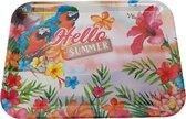 Dienblad '' Hello Summer '' MARLEEN - Multicolor - Kunststof - 42 x 31 cm
