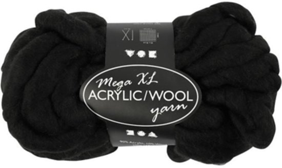 Fil acrylique XL, l: 15 m, 300 gr, noir