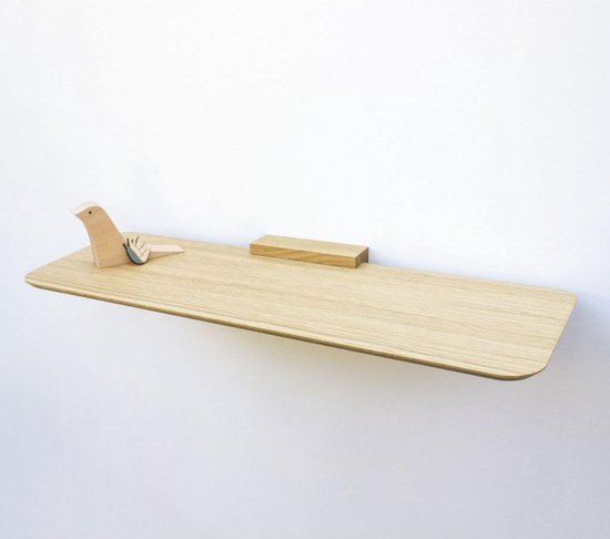Wandplank - hout - Eikenfineer plank met massief Eiken basis - groot - 60 x  20 x 0,9... | bol.com