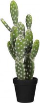 Mica Decorations Kunstplant Cactus In Pot 44 Cm Groen/Zwart