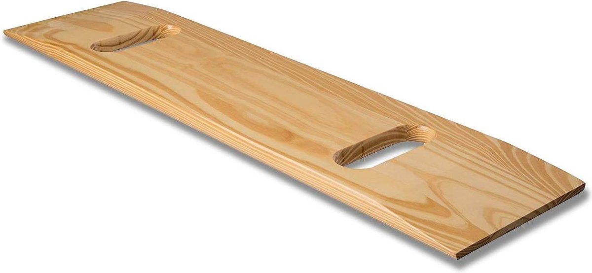 Transferplank 76 cm / Glijplank hout met 2 handgrepen