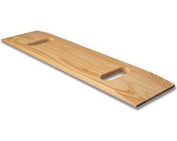 Transferplank 76 cm / Glijplank hout met 2 handgrepen