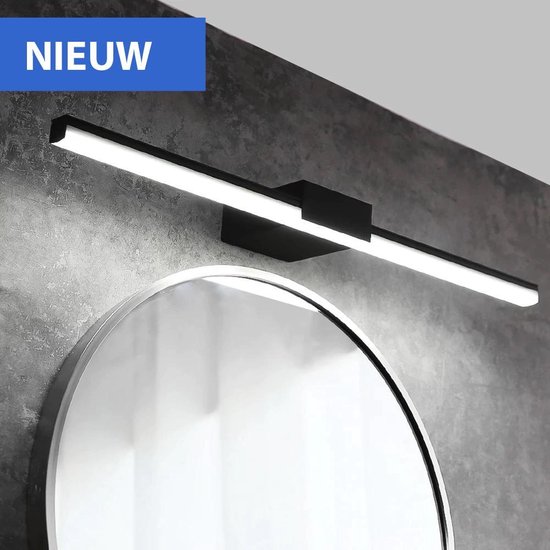Vtw Living - Spiegellamp - Led - Spiegelverlichting - Zwart - 55 cm |  bol.com