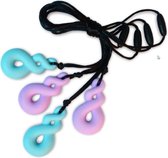 Kauwketting druppel twist - Licht Blauw
