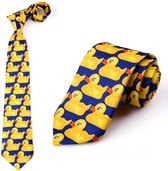 Fun stropdas met gele bad-eendjes