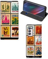 Beschermhoesje OPPO Find X3 Neo Telefoonhoesje Design Postzegels