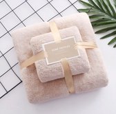 handdoeken | handdoekenrek badkamer | Soft Cotton |Luxe handdoek set van 2 stuks 70x140 en 34x75CM
