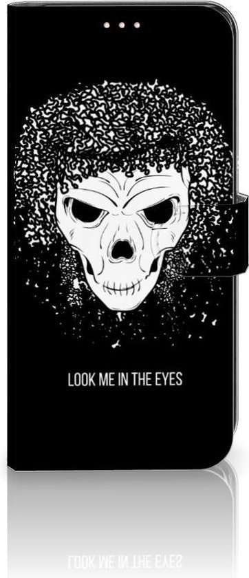 Étui Bookstyle Xiaomi Redmi Note 10S | 10 Coque de téléphone 4G avec texte Skull Hair