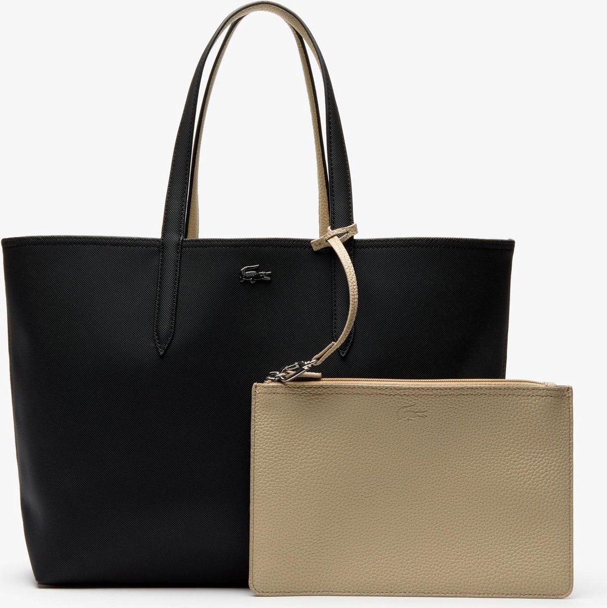 Lacoste Dames Schoudertas - Black Warm Sand - One Size