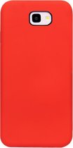 - ADEL Siliconen Back Cover Softcase Hoesje Geschikt voor Samsung Galaxy J4 Plus - Rood
