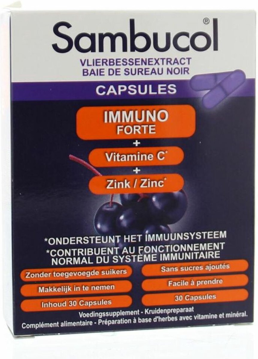 Goedkoopste Sambucol Immuno Forte - 30 capsules