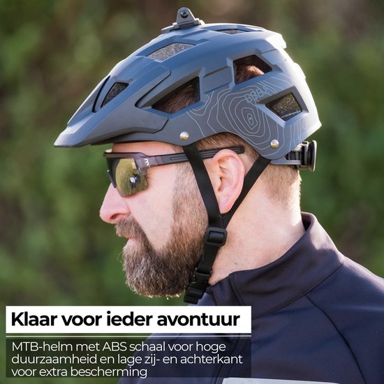 BBB Cycling MTB Helm Nanga - Met Bevestiging voor Camera of Verlichting - Wasbare Padding - Fietshelm Volwassenen: Heren & Dames - Mat Zwart - L - BHE-54 van BBB Cycling — afbeelding 4