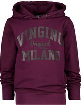 Vingino Logo Hoody Jongens Trui - Aubergine Red - Maat 104