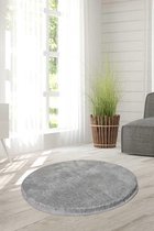 Livetti | Salonmat | Vloerkleed | Tapijt | Kamermat | Rond | 90x90 | Licht Grijs