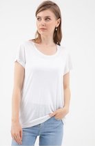 La Pèra Wit basic t-shirt Vrouwen Wit shirt Dames - Maat XL