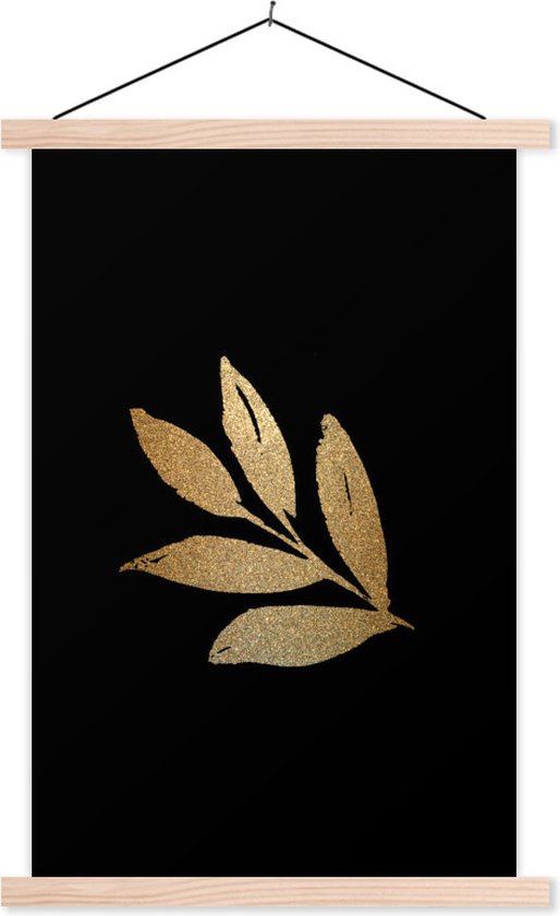 Porte-affiche avec affiche - Affiche scolaire - Feuille - Or - Branche - 40x60 cm - Lattes vierges