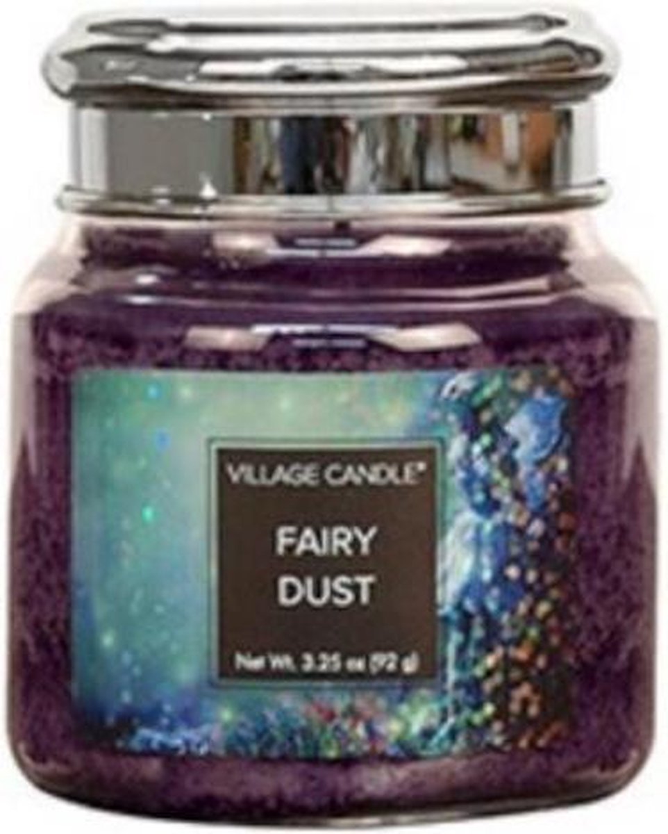 Village Candle Geurkaars Fairy Dust 6,5 X 7 Cm Wax Donkerpaars bol