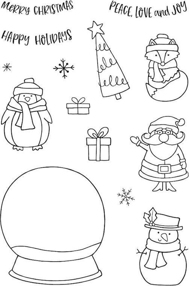 Snow Globe Clear Stamps (JD065) (DISCONTINUED)