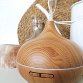 Aroma Diffuser Arizona© van Happyhaves - verbeterde 2.0 versie in duurzaam houtlook - 550ml luchtreiniger voor grote ruimtes | Perfect wellness cadeau | Kom geheel tot rust