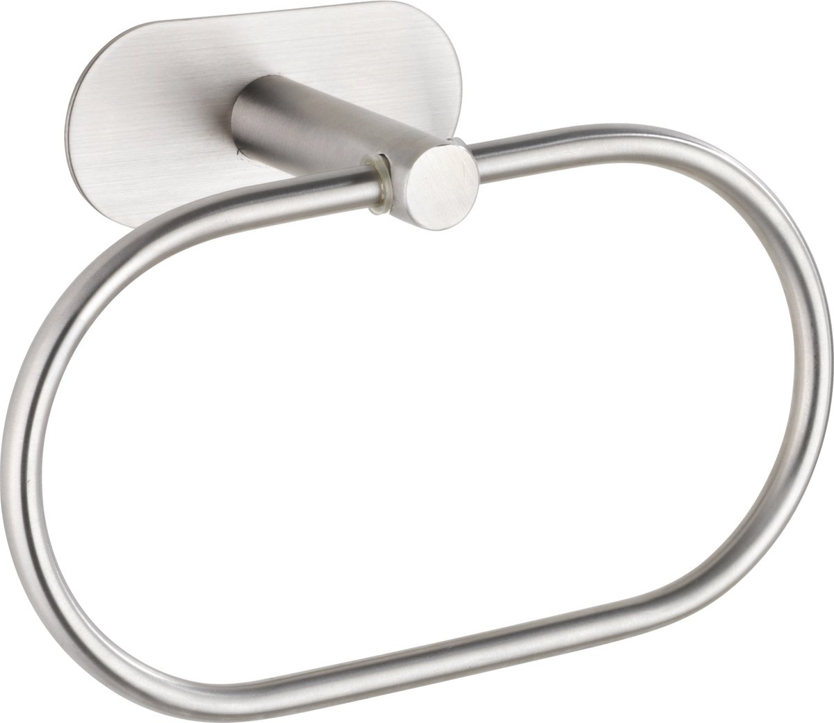 WENKO Turbo-Loc® Handdoekring Orea RVS mat - Handdoekhouder - Bevestigen zonder boren